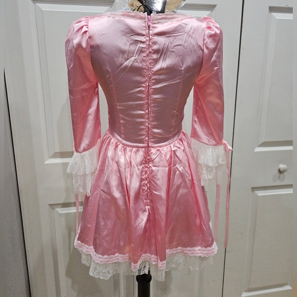 Dolls Kill Exclusive French Cake Queen Marie Antoinette Pink Lace Mini Dress S - Picture 6 of 11